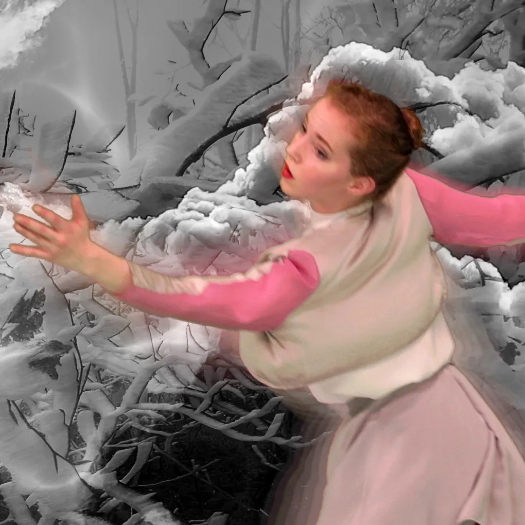 A dancer in the screendance Broken Glass