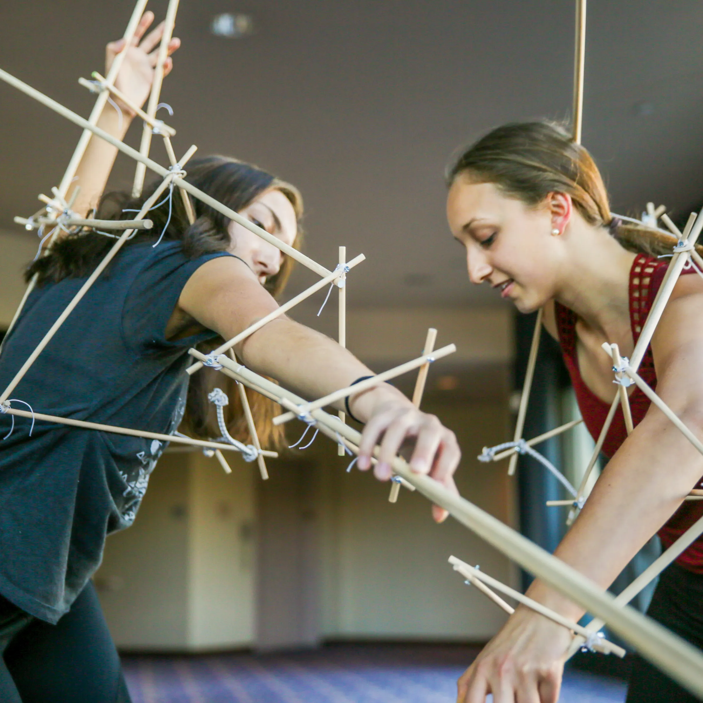 Students working with Performative Objects